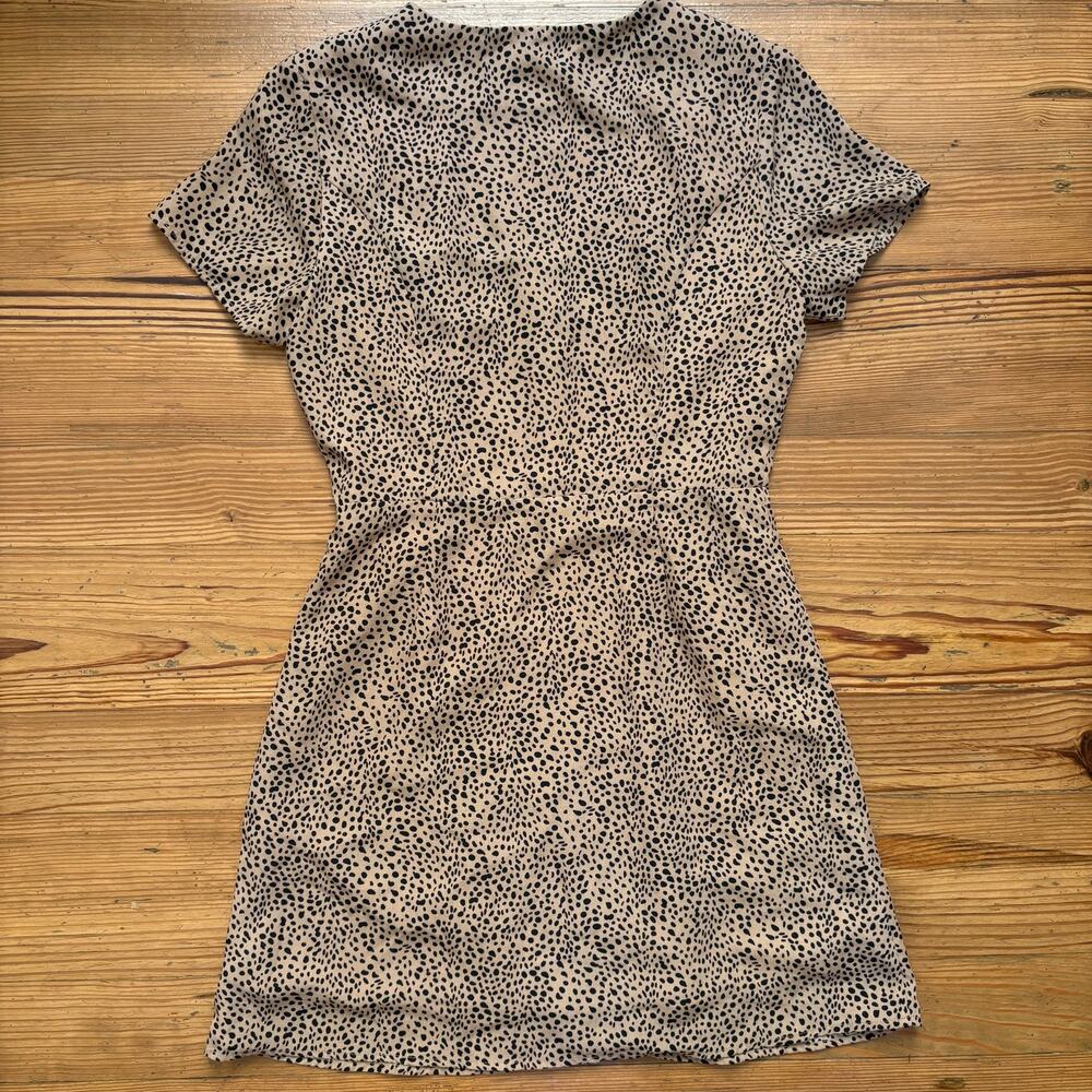 Mod Ref Brown Black Cheetah Print Button Up Short… - image 6